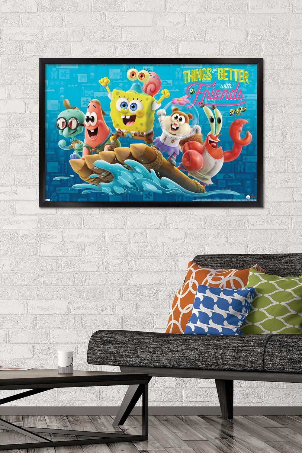 The SpongeBob Movie: Sponge On The Run - Friends Wall Poster with Push Pins, 14.725" x 22.375"