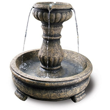 Deluxe Palermo Poly Resin and Natural Stone Fountain