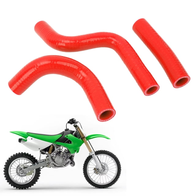 3PCS Silicone Radiator Coolant Hose Pipe Kit Stable Connection Leak Proof for KX80 KX85 KX100