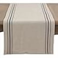 thumbnail image 3 of SARO 1117.N1672B 16 x 72 in. Rectangle Addison Striped Linen Table Runner - Natural, 3 of 4