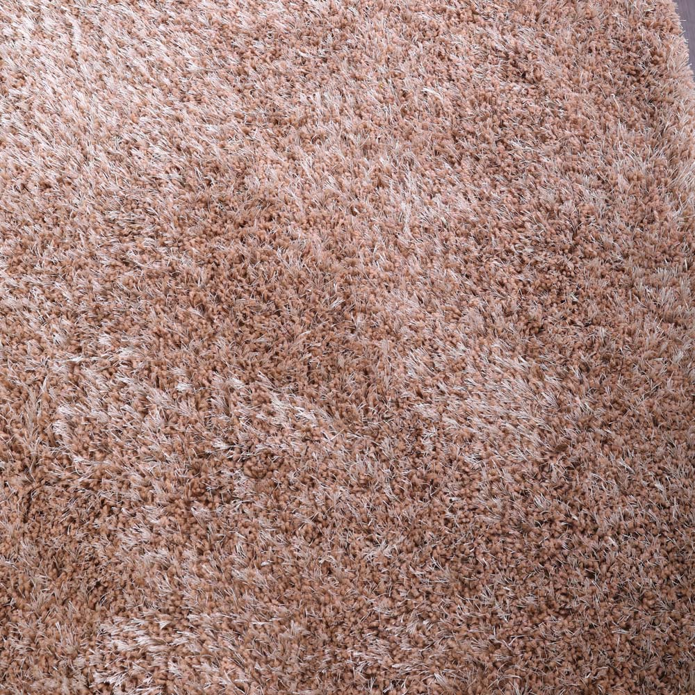 Rugsotic Carpets Hand Tufted Shag Polyester Eco-Friendly Area Rugs - 2'6''x10', Runner, Beige, Plain Solid Design, High Pile Handmade Anti Skid Rugs for Living Room, Bed Room K00111
