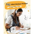 thumbnail image 4 of T Mini Sticker Printer Transparent Thermal Paper Portable Thermal Printer Inkless Printer Sticker Maker with Rolls Paper for Memo Travel Study Notes Office Festival Gifts Pink, 4 of 9