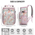 thumbnail image 3 of Travel Cooler Bag - Pioneer Flower Floral Print Pattern Camping Beer Cooler Backpack with Bottle Opener- Waterproof Insulated Picnic Backpacks - Cooler Bag for Beach, 3 of 6