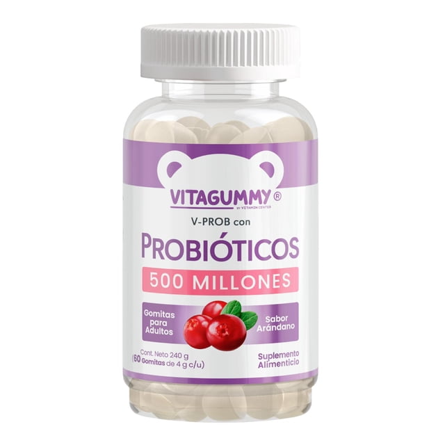 Probioticos 500 millones 60 gomitas Arándano Vitagummy