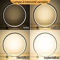 thumbnail image 4 of Lámpara de mesita de noche Led lámpara de mesa táctil regulable, 3 colores 10 brillo diseño Circular moderno, Material metálico, lámpara de lectura de escritorio de dormitorio Zhivalor WLJ-4315, 4 of 5