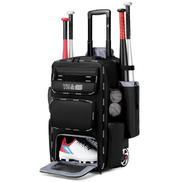 Bolsa de béisbol GOTECH con ruedas y carro 53x36x28 cm 70 L