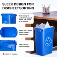 thumbnail image 4 of Nova Products 11 Gallons (41L) Tall Recycling Bin - Durable Plastic Waste Basket for Indoor/Outdoor Use, Space-Saving Design, Ideal for Recycling, Office, Kitchen, Garage - (Made in Canada), 4 of 5