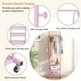 thumbnail image 4 of Heavy Duty Clothing Rack with Wheels,Modern Garment Rack with 3 Metal Shelves, 71.8Inches Display Rack for Hanging Clothes, Hanging Rod for Small Space,Pink, 4 of 14