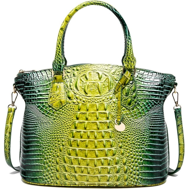 LHSHID Women Purse Satchel Bag Long Crossbody Classy Tote Bag Top Handle Vegan Leather Ladies Handbags Embossed Pattern
