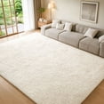 thumbnail image 4 of Lanbertent 5ft x 8ft Shag Area Rug, Soft Fluffy Area Rugs for Living Room Bedroom Plush Pile Carpets, Cream White, 4 of 8