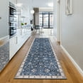 thumbnail image 2 of CAMILSON Oriental Retro Persian Traditional Vintage Distressed Non-Shedding Indoor Area Rug(4008-Navy 2x7), 2 of 10