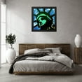 thumbnail image 3 of Stephen Chambers 26x26 Black Modern Wood Framed Wall Art Titled - Lady Liberty 1, 3 of 6