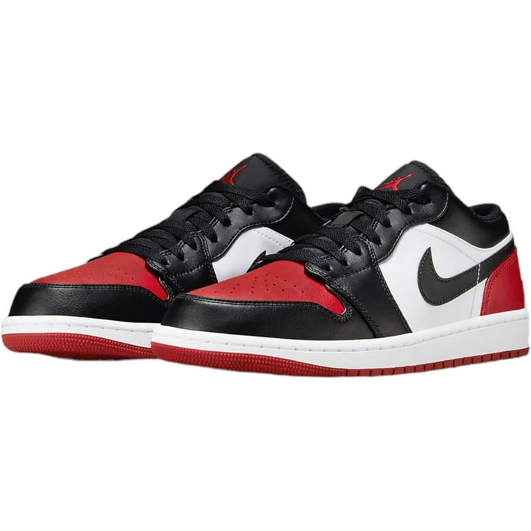 Air Jordan 1 Low ブラック/レッド 8.5 Nike Men's Air Jordan 1 Low in White/Black-Varsity Red, Size 8.5