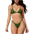 thumbnail image 2 of NTACZA Ladies Swimsuits High Cut Cheeky Bikini Sets Spaghetti Strap 2 Piece Womens Beach Wear L, 2 of 7