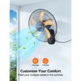 thumbnail image 2 of Ventilador de pared VAGKRI de 16 pulgadas con 5 aspas y 5 velocidades, negro, 2 of 7