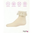 thumbnail image 6 of MeMoi  Step and Shimmer Ruffle Anklet Socks - Girls - Female, 0, Winter White, 6 of 10