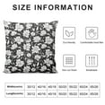 thumbnail image 5 of Nawypu Black and White Floral Pillow Cover Block Print Vintage Flower Daisy Decorative Throw Pillow Case Farmhouse Cushion Cover Outdoor Decoration for Sofa Couch Chair Decor, 5 of 5