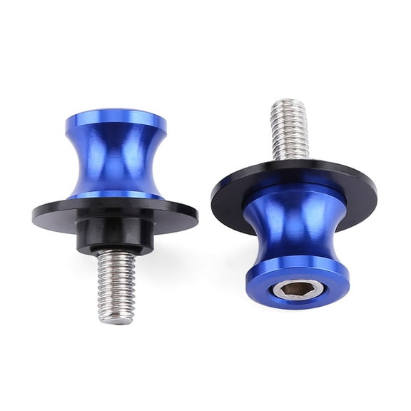 2PCS Motorcycle CNC Rear Stand Swing Arm Spool Sliders Stand Swingarm Bobbins Universal Repair Accessories 6/8/10mm (8mm blue)