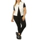 thumbnail image 2 of Chaleco de mezclilla sin mangas con botones para mujer de tallas grandes Agnes Orinda L Blanco, 2 of 8