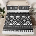 thumbnail image 2 of jejeloiu Aztec Triangle Rhombus Twin Sheet Sets,Gray Black Bedding For Teens Kids 3pcs, 2 of 7