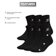 thumbnail image 2 of Adidas Originals Unisex Trefoil Quarter Socks - 6 Pairs - Black - Medium, 2 of 8