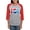 Heather/Red, variant on - 90S Pepsi Logo Women's Baseball T Shirt - Womens Baseball Tee