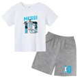 thumbnail image 3 of Conjuntos de 2 camisetas y pantalones con estampado de Super Soccer Star No. 10 para niños de 3 a 14 años, ropa de calle para niños y niñas, 3 of 5