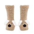 thumbnail image 4 of Bibifish Womens Slipper Socks Cute Dog Pattern Plush Socks Fluffy Cartoon Crew Socks Cozy Home Wear Non- Floor Socks For Ladies, 4 of 4