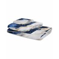 thumbnail image 2 of Marble Navy Blue Towel Set of 3, Soft Microfiber Bath Towels, Hand Towel, Washcloths, Abstract Gold White Brick Stone Motif Quick-Dry Absorbent Towels for Bathroom Kitchen Hotel Beach Gym Spa, 2 of 7