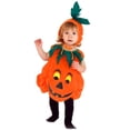thumbnail image 2 of Baby Fluffy Pumpkin Romper Dress Style Hooded Outfit with 3D Face for Toddler Halloween, 18-24 Months, 2 of 5