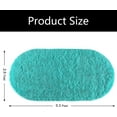 thumbnail image 5 of Dwelke Fluffy Rugs for Bedroom,Shag Cute Area Rug for Girls/Boys and Kids Baby Room Home Decor,Oval Indoor Carpet for Nursery Dorm Living Room 2.6'x 5.3'Blue, 5 of 6