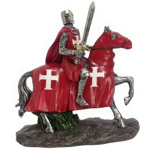 FC Design 6"H Red Crusader Cavalry Figurine Statue Sculpture Ornament Decoration Home/Room Decor and Unique Gift Ideas for Housewarming, Holidays and Birthdays