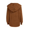 thumbnail image 2 of Women Hooded Cardigan Fuzzy Jacket Winter Open Front Fleece Coat Outwear with Pockets, 2 of 5