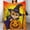 Flannel Blanket Halloween Cat Witch Pumpkin blanket 30"x40" 1, variant on GXFC Halloween Cat Witch blanket, comfortable and soft, warm casual blanket, printed design, winter sofa dormitory home decoration, must-have travel product. Size is 50x60 inches.