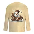 thumbnail image 5 of Yusimy Men's Christmas Print Long Sleeve T-Shirt Round Neck Pullover Casual Festive Holiday Seasonal Style, 5 of 5
