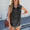 thumbnail image 1 of LOVZFMLL Vestes pour Femmes Mode Décontractée Printemps et Été Lavage Sans Manches, 1 of 4