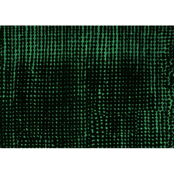 Ahgly Company Indoor Rectangle Abstract Green Modern Area Rugs, 2' x 3'