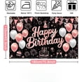 thumbnail image 6 of Happy Birthday Backdrop Rose Gold Happy Birthday Banner for Women Men Birthday Party Decorations Photography Background Party Suppiles 70.8 x 43.3 Inch, 6 of 6