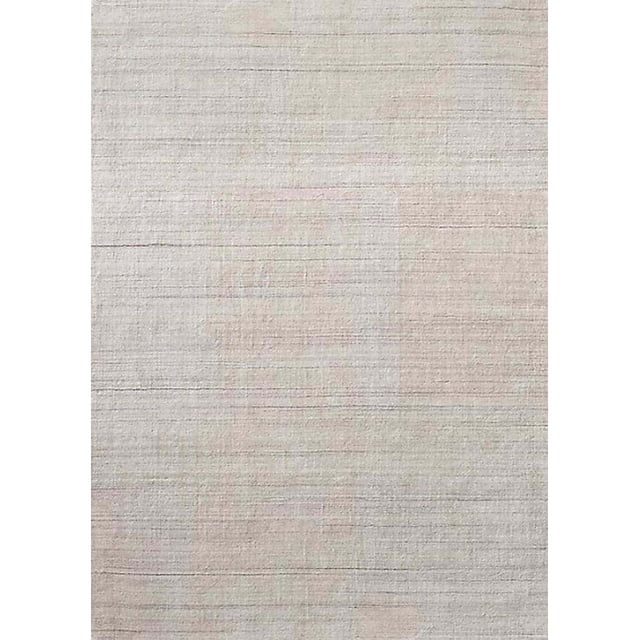 Ahgly Company Rectangle Intérieur Milieu du Siècle Moderne Argent Rose Rose Tapis de Zone Orientale, 8' x 12''