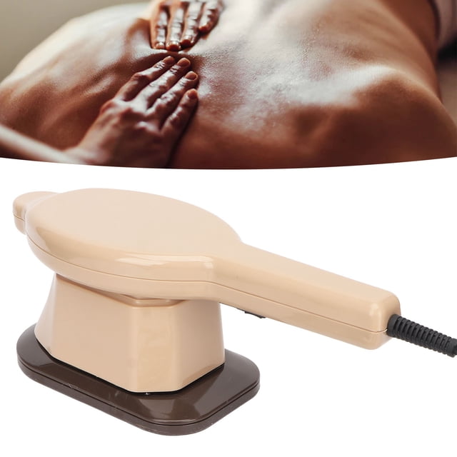 Masajeador Corporal de Mano Masajeador Eléctrico Con Compresa Caliente en Forma de Hierro Masajeador Corporal Con Calor para Aliviar El Dolor de Cuello, Espalda y
