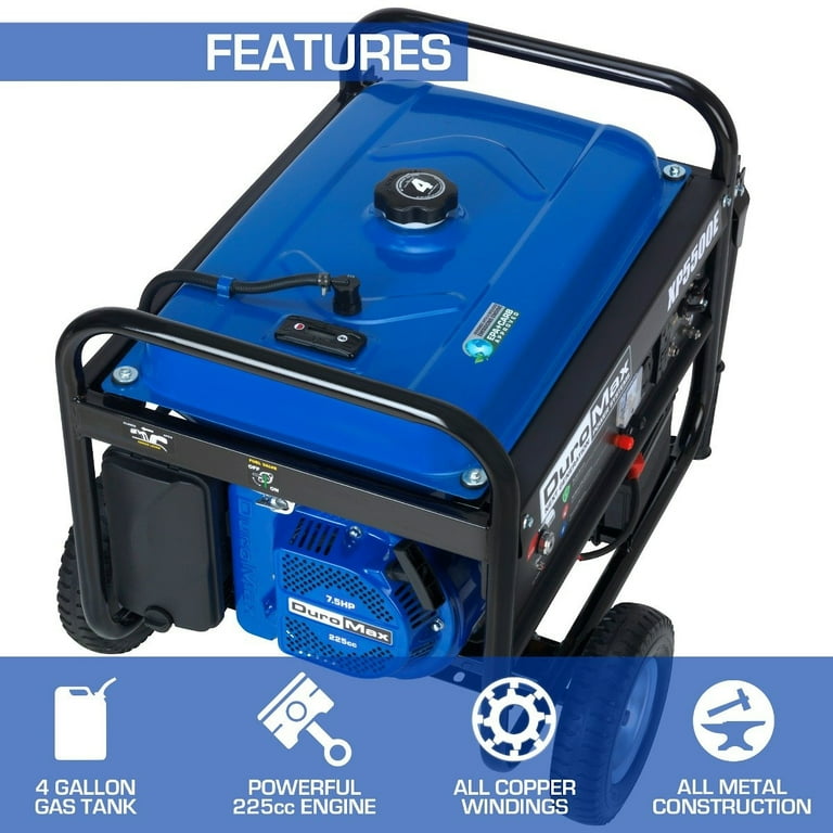 DuroMax XP5500E 5500-Watt 7.5-Hp 36.6-Amp Portable Electric Start Gas Powered Generator DuroMax XP5500E 5500-Watt 7.5-Hp 36.6-Amp Portable Electric Start Gas Powered Generator