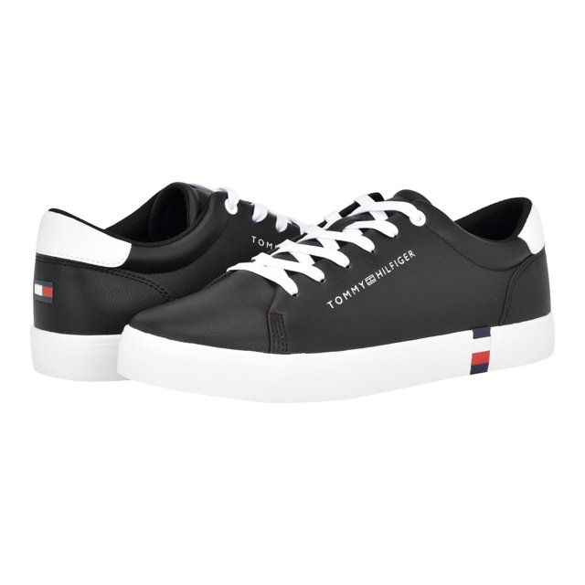 Zapatilla Tommy Hilfiger Ramoso para Hombre Negro/Blanco Talla 9