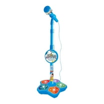 Staron Kids Karaoke Microphone with Adjustable Stand, Simulation Singing Toy with Flashing Lights and 12 Dance Music, Children Microphone Set