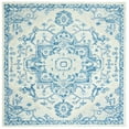 thumbnail image 2 of Safavieh Micro-Loop Braylon Floral Area Rug, Ivory/Blue, 7' x 7' Square, 2 of 11