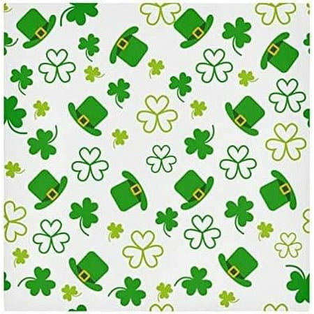 

Hyjoy 20*20in St Patrick s Day Clover Cloth Napkins Set of 6 Oversized Washable Reusable Polyester Dinner Table Napkins for Family Restaurant Party Decor