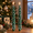 Green with Silver Trim, variant on 9.84 inch Christmas Tree Taper Candle Green Candlestick Unscented Candle for Christmas Table Decor,Winter Centerpieces,Seasonal Home Decor, Green with Silver Trim