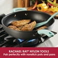 thumbnail image 3 of Rachael Ray Nonstick Bakeware Cookie Pan Set, 4-Piece, Gray with Orange Silicone Grips, 3 of 6