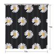 thumbnail image 5 of Waterproof Black Daisy Flower Shower Curtain 72x72 Inch Boho Style Polyester Unique Shower Curtain for Bathroom Hotel Home Decor with 12 Plastic Hooks, 5 of 5