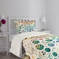 thumbnail image 3 of Ambesonne Leopard Print Quilted Bedspread Set 2 Pcs, Colorful Spotted Dots, Twin Size, White Multicolor, 3 of 5