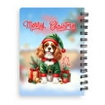 thumbnail image 2 of Merry Christmas Woofmas Xmas Noel Cavalier King Charles Spaniel Elf Candy Cane Snow Spiral Bound Journal Dog Lover Gifts 5x7in Spiral Notebook - 13017, 2 of 5